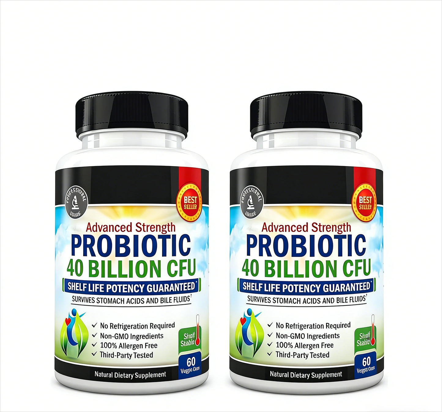 Daily Probiotic Nutritional Supplement - 40 Billion CFU for Gut Health - Probiotics for Men and Women - Digestive Health