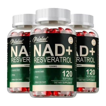 NAD+ Resveratrol - Cellular Health, Healthy Aging, to Support Skin Health, Boost Energy, for Hair, Nails, Skin and Joint Health