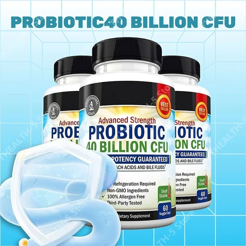 Daily Probiotic Nutritional Supplement - 40 Billion CFU for Gut Health - Probiotics for Men and Women - Digestive Health