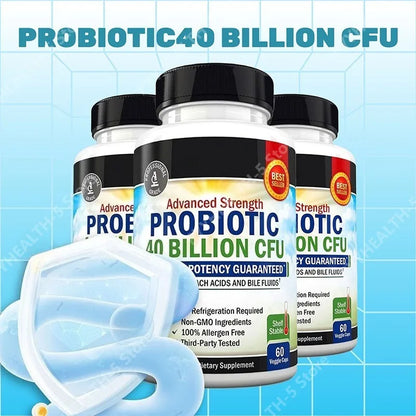 Daily Probiotic Nutritional Supplement - 40 Billion CFU for Gut Health - Probiotics for Men and Women - Digestive Health