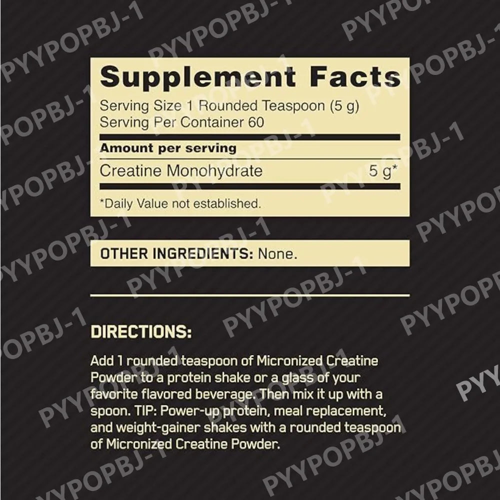 Optimum Nutrition Micronized Creatine Monohydrate Powder, Unflavored, 300 Grams, 60 Servings (Packaging May Vary)