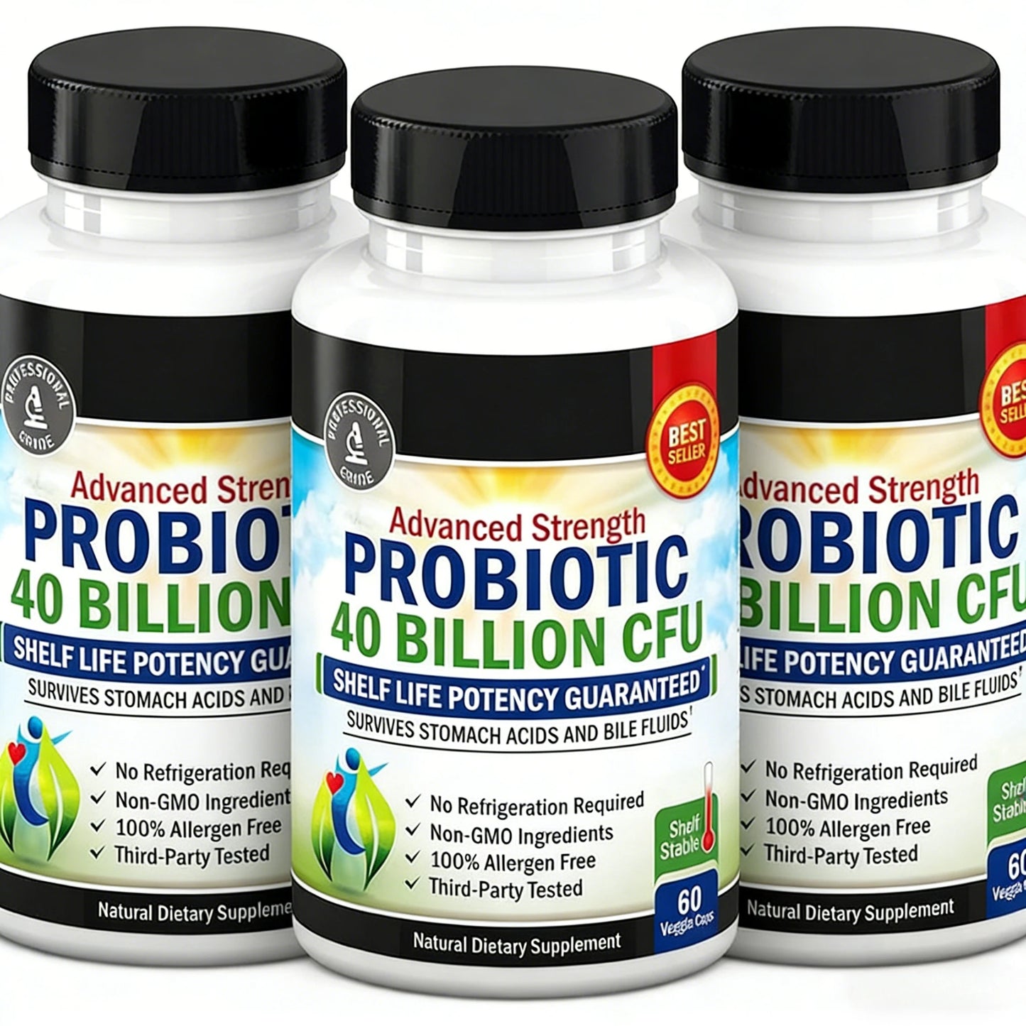 Daily Probiotic Nutritional Supplement - 40 Billion CFU for Gut Health - Probiotics for Men and Women - Digestive Health