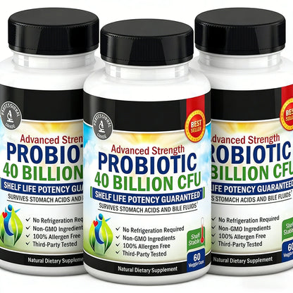 Daily Probiotic Nutritional Supplement - 40 Billion CFU for Gut Health - Probiotics for Men and Women - Digestive Health