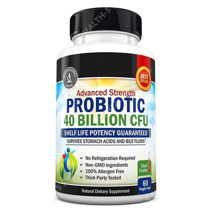Daily Probiotic Nutritional Supplement - 40 Billion CFU for Gut Health - Probiotics for Men and Women - Digestive Health
