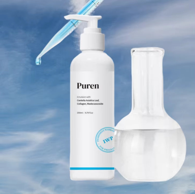 PUREN Facial Emulsion 200Ml Korean Elasticity Moisture Maternity Kbeauty Repair Hydrating Smooth Skincare Bodycare Kbeauty