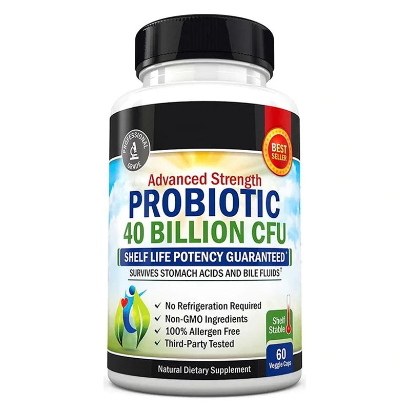 Daily Probiotic Nutritional Supplement - 40 Billion CFU for Gut Health - Probiotics for Men and Women - Digestive Health