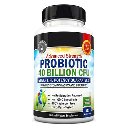 Daily Probiotic Nutritional Supplement - 40 Billion CFU for Gut Health - Probiotics for Men and Women - Digestive Health